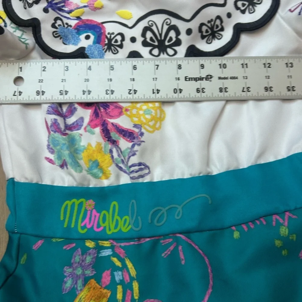 Disney Mirabel Encanto Costume Dress Size 4T -6X Small Girls Dress Embroidered